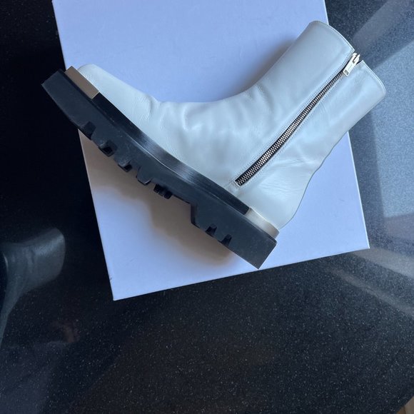 PETER DO White Metal Tip Combat Boots - Picture 4 of 6